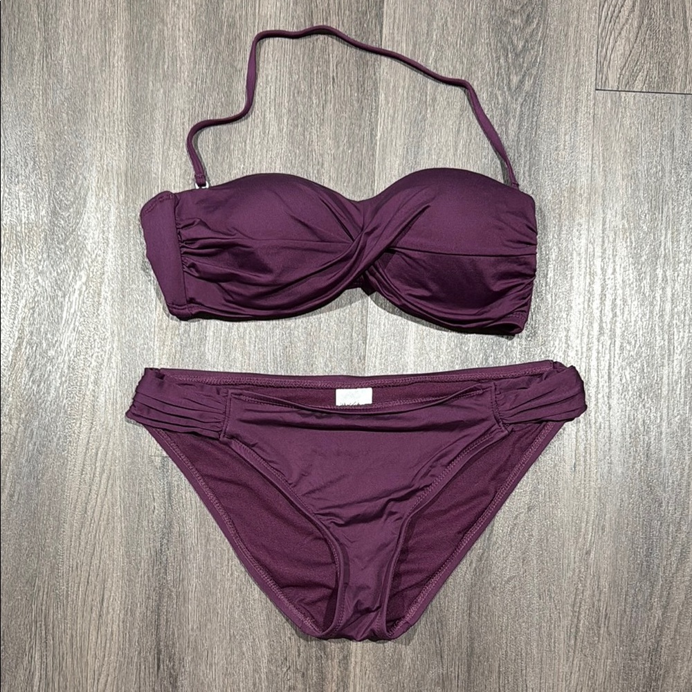 Elegant Purple Women's Bikini Swimsuit Set